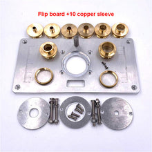 Load image into Gallery viewer, Woodworking Tools Router Table Insert Plate W/ Insert Rings Copper Bushing for Trimmers Routers DIY Engrving Machine
