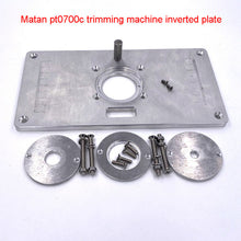 Load image into Gallery viewer, Woodworking Tools Router Table Insert Plate W/ Insert Rings Copper Bushing for Trimmers Routers DIY Engrving Machine
