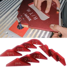 Load image into Gallery viewer, Router Table Corner Jig Radius Chamfer Profile Template Kit  R rounded beveled template for Trimming machine Woodworking tools

