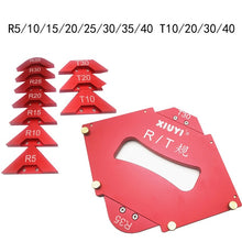 Load image into Gallery viewer, Router Table Corner Jig Radius Chamfer Profile Template Kit  R rounded beveled template for Trimming machine Woodworking tools
